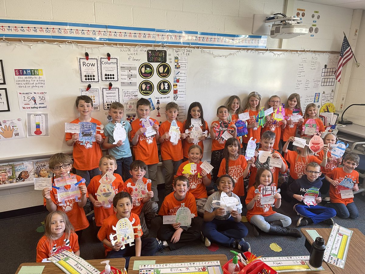 We made array monsters to show our math knowledge this week! We had fun and made some great arrays!