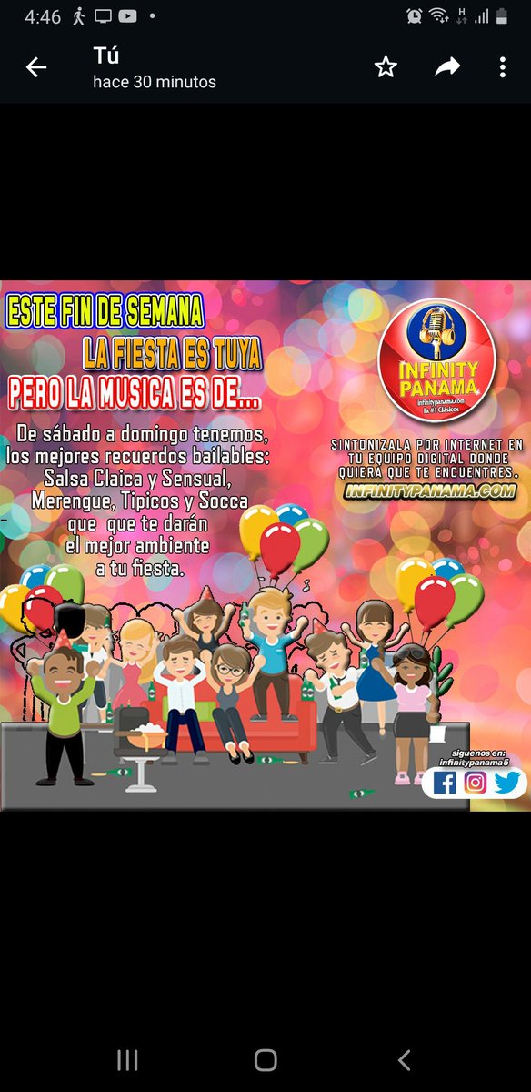 ya en el aire los mejores recuerdos bailables.  infinitypanama.com dele click