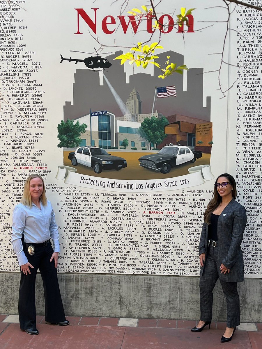 Congratulations to <a href="/NewtonLAPD/">Newton LAPD</a> newly promoted Detective II’s Ellen Visosky &amp;
Jessica Azizi, 1st Female Night Watch Detective Team! Well done!
