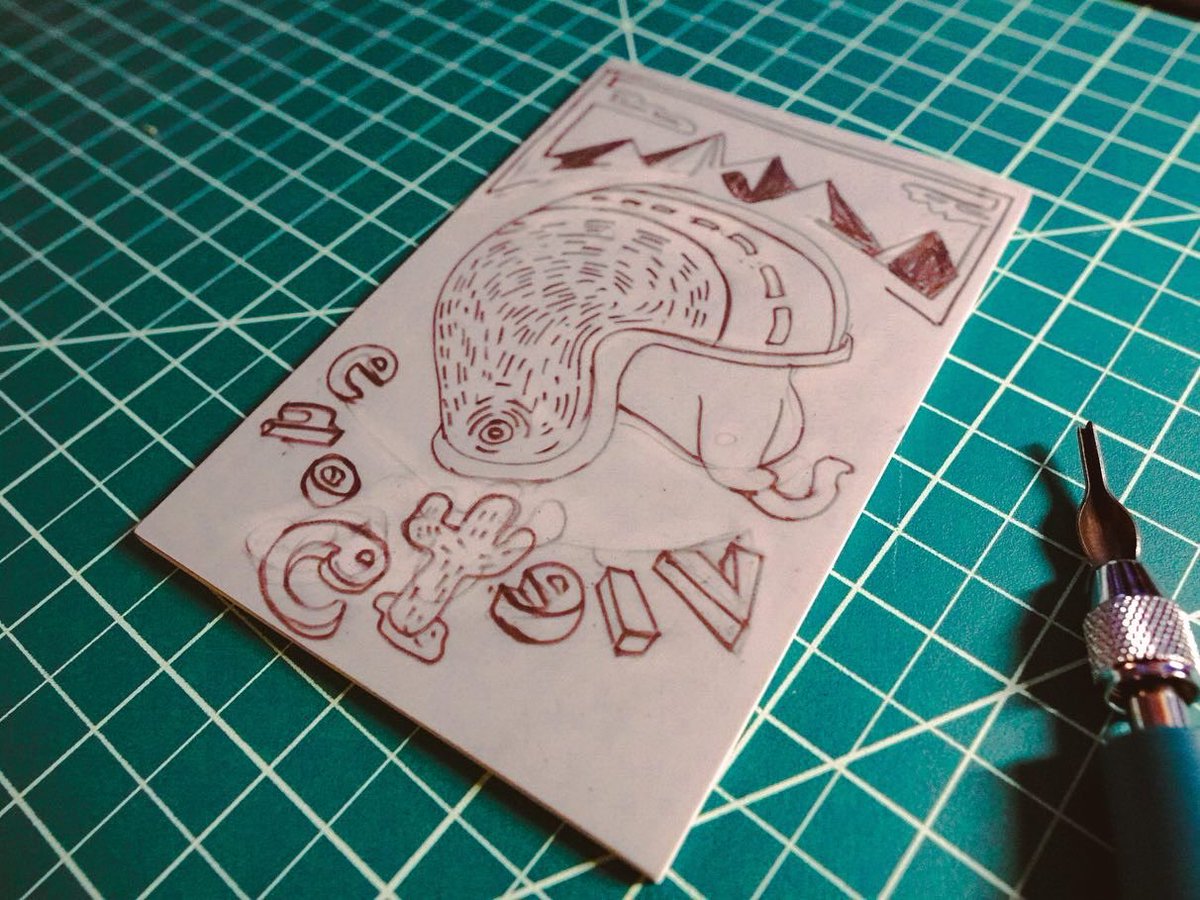 tasialabastro's tweet photo. Per my twitlonger for post ^ #lino #linoblockprinting #skillbuilding #art #actorslife https://t.co/8rXOFy0nkO