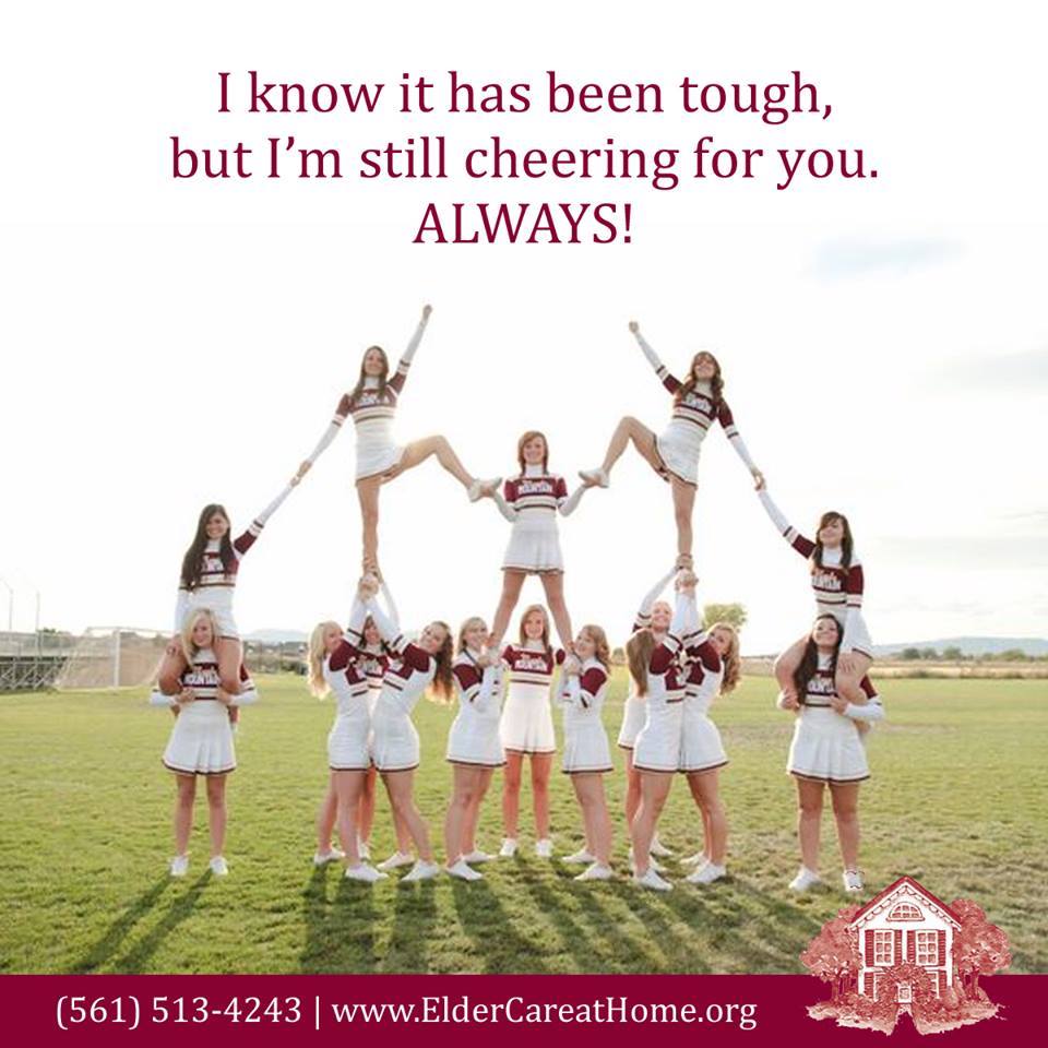 ElderCare at Home is always rooting for you caregivers! Stay positive and always do your best. And when you need a break, call us at (561) 513-4243. We are here to help! ow.ly/YnXFZ
#caregivers #respite #homecare