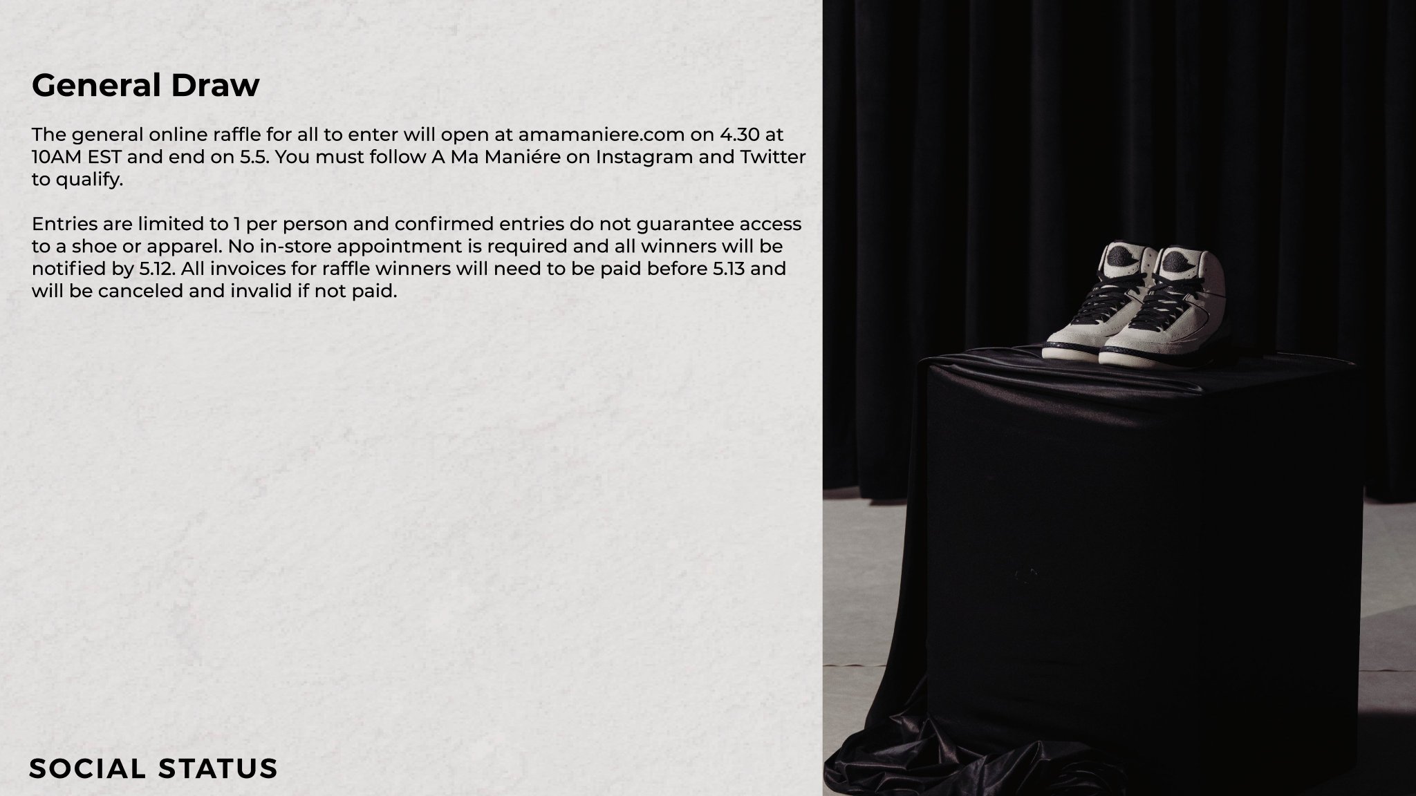 Social Status on Twitter "2. ONLINE RAFFLE ENTRY Starting on Saturday