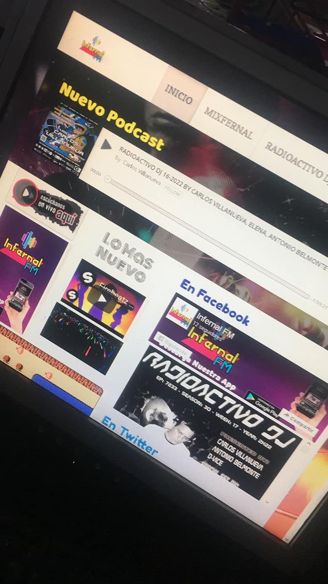 InfernalFm's tweet photo. Escuchas una nueva dosis de RadioActivo Dj con Carlos Villanueva!.. https://t.co/Ehlrf93wqA