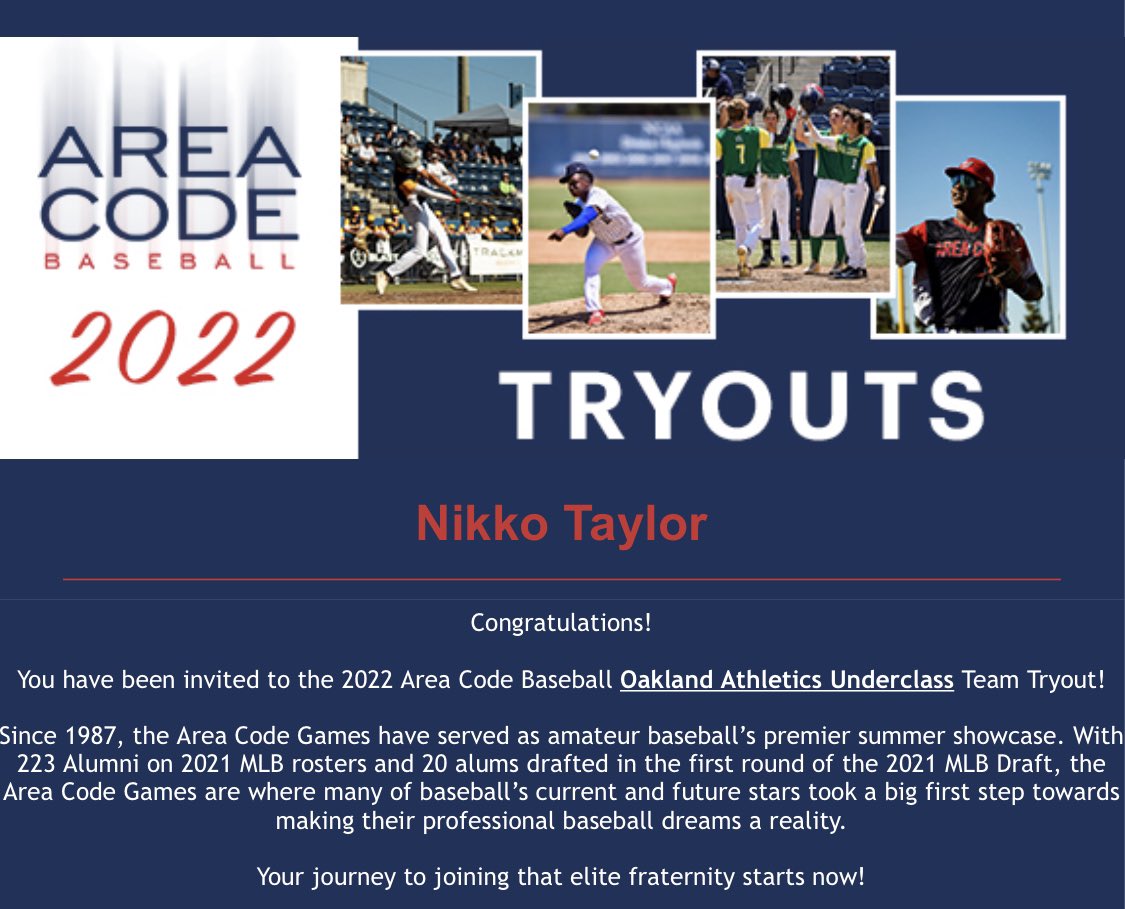 Thank you @ACBaseballGames for the invite. Truly an honor 🙏🏾 #ACGames22 #GodFirst