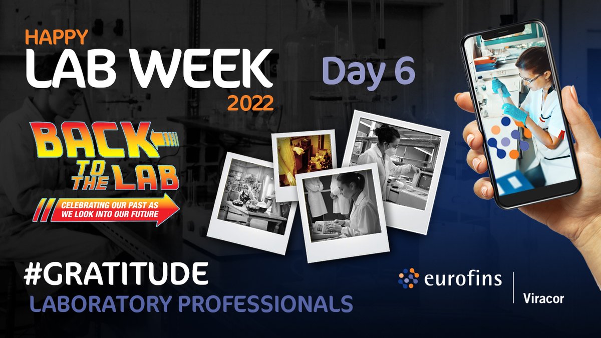 eurofinsviracor's tweet photo. Happy #LabWeek2022, (Day 6) to our dedicated Laboratory Professionals at @EurofinsViracor.
#Gratitude. Thank you! ๐ฉโ๐ฌ๐จโ๐ฌ๐ฅผ๐ฅฝ๐ฌ
#ASCPLabWeek22 ๐Celebrating our past as we look into the FUTURE!
#LaboratoryScientist #LabWeekEurofins #LabWeekViracor https://t.co/bDIjwuuMOo