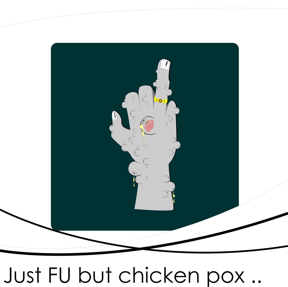cupu_brain's tweet photo. Just FU but Chickenpox, check it more at https://t.co/p8OLYYO0ZL
.
.
💎 : 0.0025 - 0.0035 ETH
Visit me at : https://t.co/p8OLYYO0ZL
#NFTGiveaways #NFTartist #NFTs #NFTdrops #nftcollectibles #NFTcollections #nftcollectors #NFTCommunity #NFTartist #nftcollectors https://t.co/4n6yKt3a9w