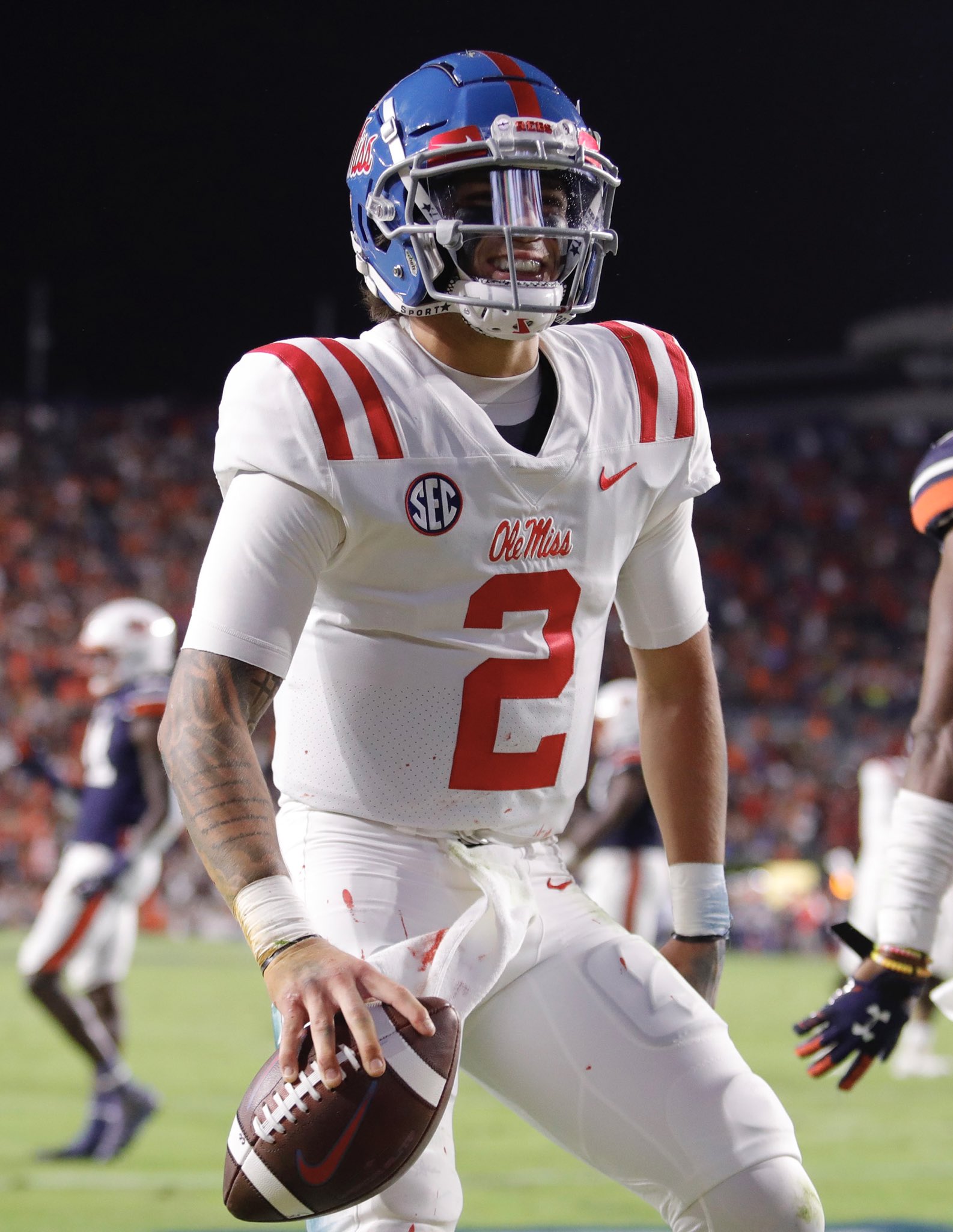 PFF College on X: 'The Carolina Panthers pick Ole Miss QB Matt Corral at  No. 94 overall. FORTY-NINE touchdowns (most among SEC QBs) 