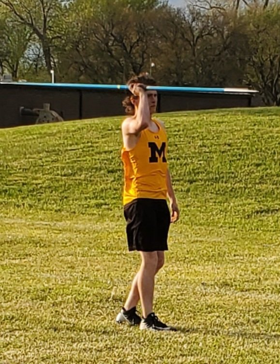 Trace Dannels of Madison sets a new PR today in the Javelin, throwing 155'1"
4th best throw in 1A. <a href="/sportsinkansas/">Sports in Kansas</a>