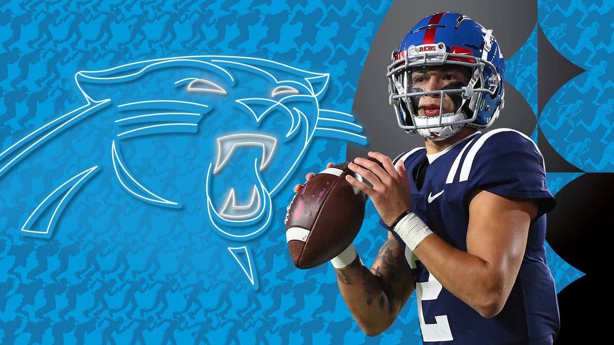 AroundTheNFL's tweet photo. Carolina Panthers select QB Matt Corral No. 94 overall in 2022 draft

https://t.co/RulzdSZc6M https://t.co/aTfQE8KXz5