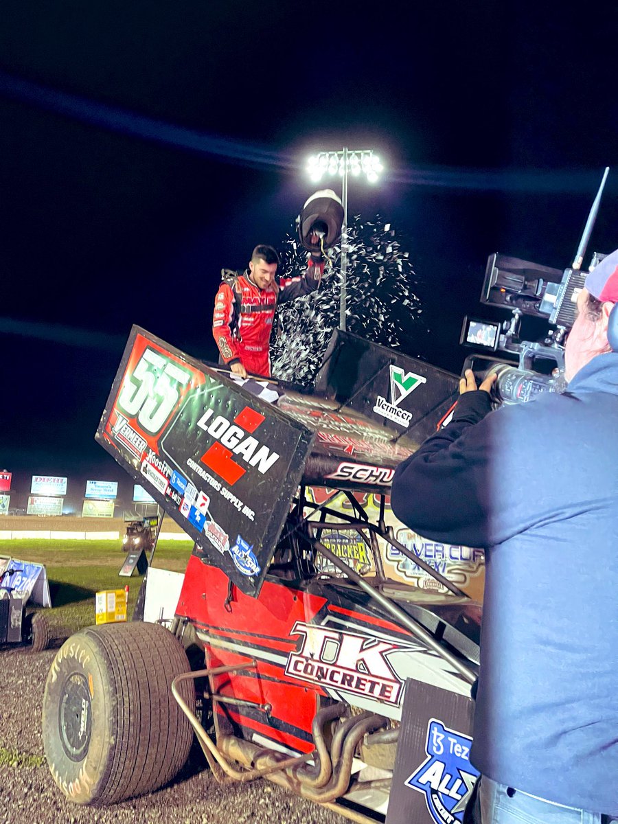 Our guy <a href="/HunterPercent/">Hunter Schuerenberg</a> wins at <a href="/Lernerville/">Lernerville Speedway</a> tonight with @ASCoC. #TeamEGM