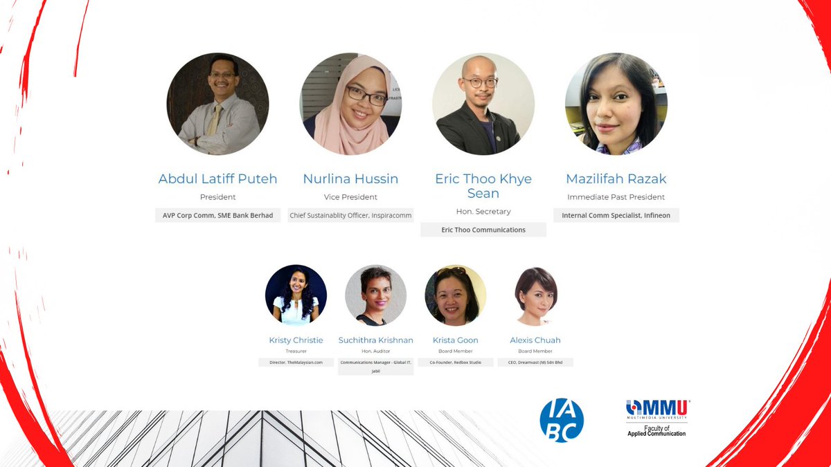 facommu's tweet photo. The faculty wishes to congratulate @IABC Malaysia's newly elected board members for the years 2022/2023. Congratulations to President Encik Abdul Latiff Puteh @SME_Bank and VP Puan Nurlina Hussin. The faculty welcomes another round of great collaboration with IABC. https://t.co/YZUzTFQMPk