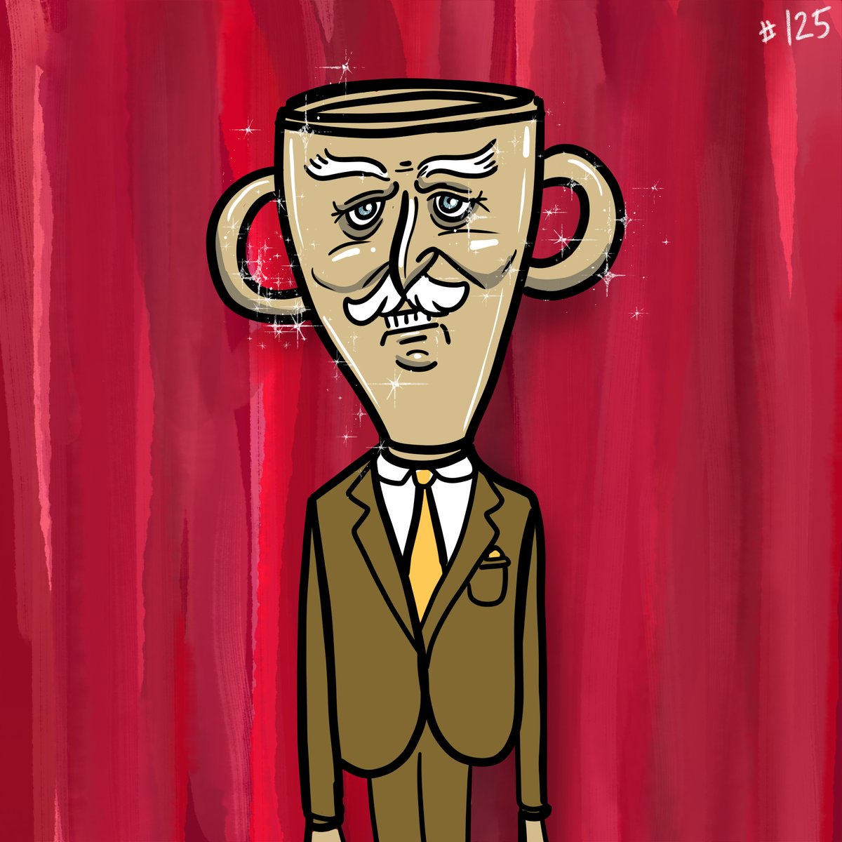 SketchyDads's tweet photo. Sketchy Dad #125 aka Mr. Trophy is sworn to serve the Sketchy Dad who wins the first March Dadness tournament. Much like Bruce Wayne's Alfred, Mr. Trophy is the tireless and loyal butler of the crowned Champion of March Dadness: Sketchy Dad #45 https://t.co/o6H7dXlOn7 https://t.co/0pPGPv1SBg