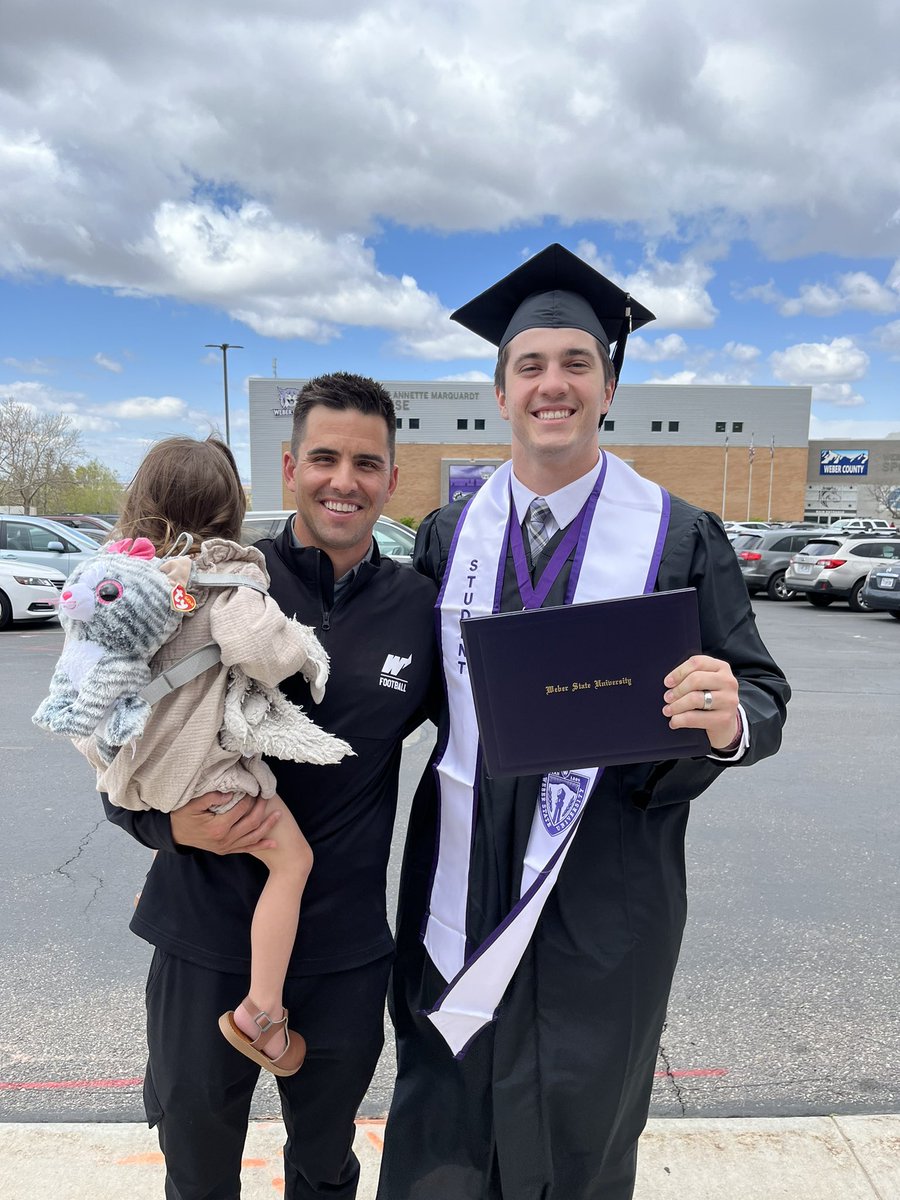 Love these boys and couldn’t be more proud. 
<a href="/hayden_shae11/">Hayden Meacham</a> <a href="/DallinJamison98/">dal</a> 

Great Husbands, going to be amazing Dads, can straight play ball &amp; now GRADUATES! 🏆🏆🏆🏆

I’m better because I got to coach them! 🙏🏼

#demboyz #WSUTightEnds #scholarballers <a href="/weberstatefb/">Weber State Football</a>