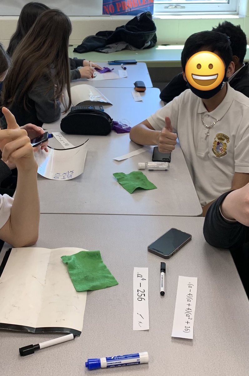 Factoring review speed dating style with my grade 10’s ⁦<a href="/SJDBrebeufCHS/">St Jean Brebeuf CHS✝️</a>⁩! It was great to hear all the amazing math conversations going on. Thanks to ⁦<a href="/MaryBourassa/">Mary Bourassa</a>⁩ for the inspiration! ⁦⁦<a href="/YCDSB/">York Catholic District School Board</a>⁩ #MPM2D1