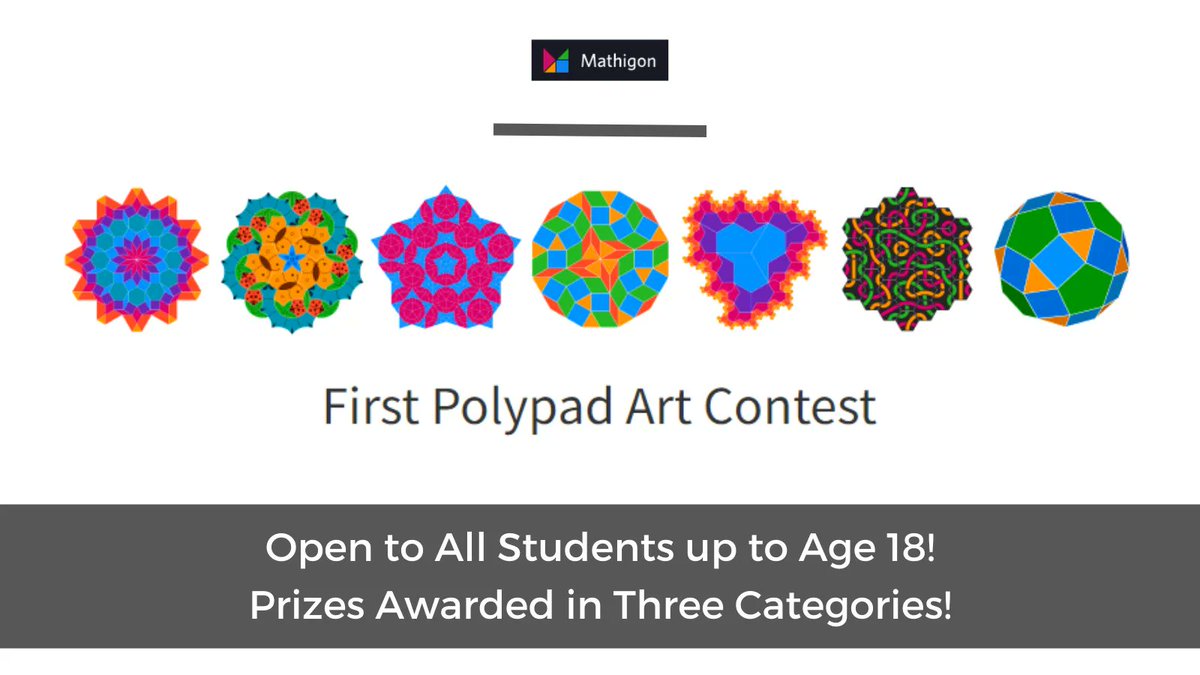 learnwithSAP's tweet image. Do you love connecting math with art in your classroom?  @MathigonOrg is sponsoring its first Polypad Art Contest for students up to 18! Find details and enter here: bit.ly/3EYC35f #mathchat