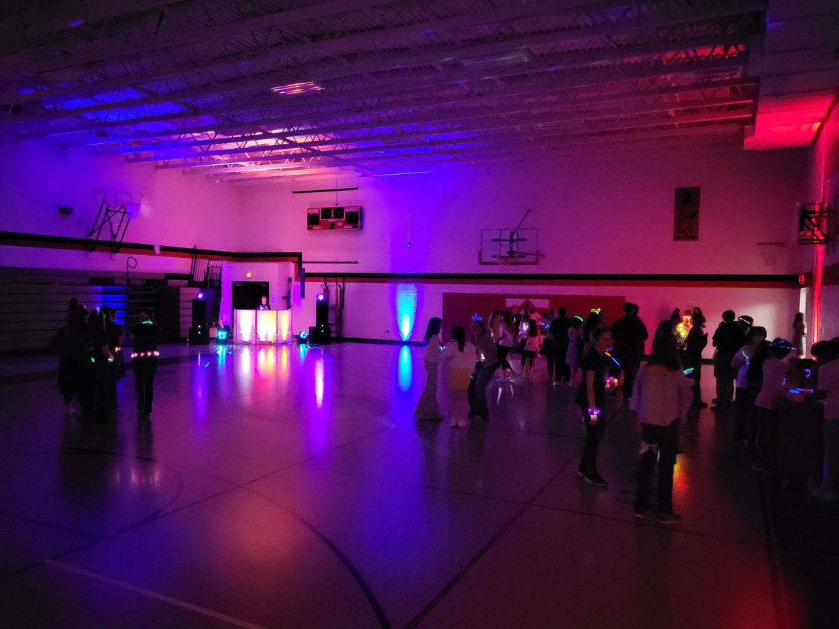 NC Junior High Glow Dance!  Students are loving it! Let's Glow NC!
