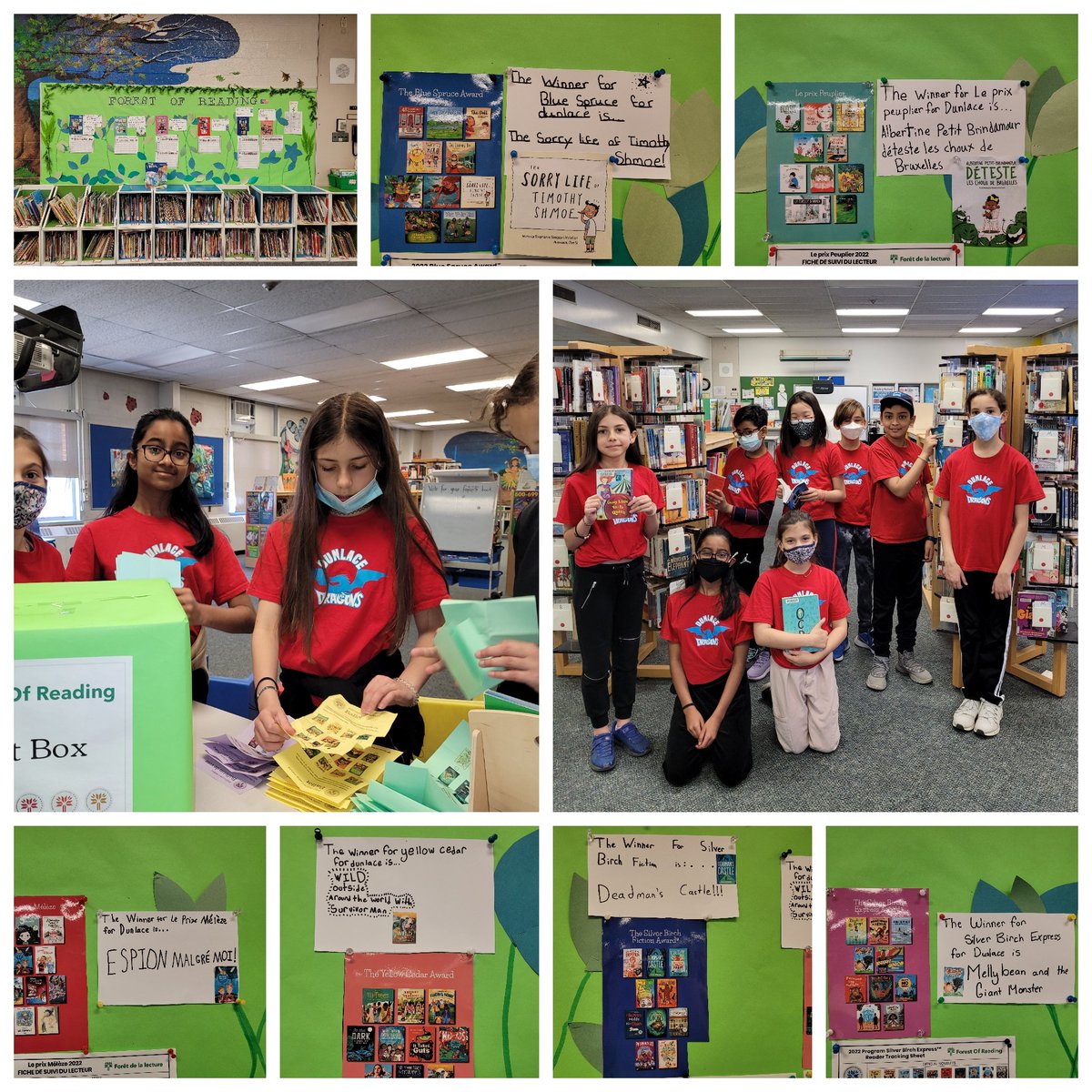 TamaraKakish's tweet photo. We are so excited to announce our @TDSB_DunlacePS @ForestofReading winners!
Good luck to all authors! We can't wait to know who will win the awards for each program. Big thanks to our library helpers who helped to count ballots & tally votes.
#ireadcanadian #readingisrewarding https://t.co/M7lJwpNeYo