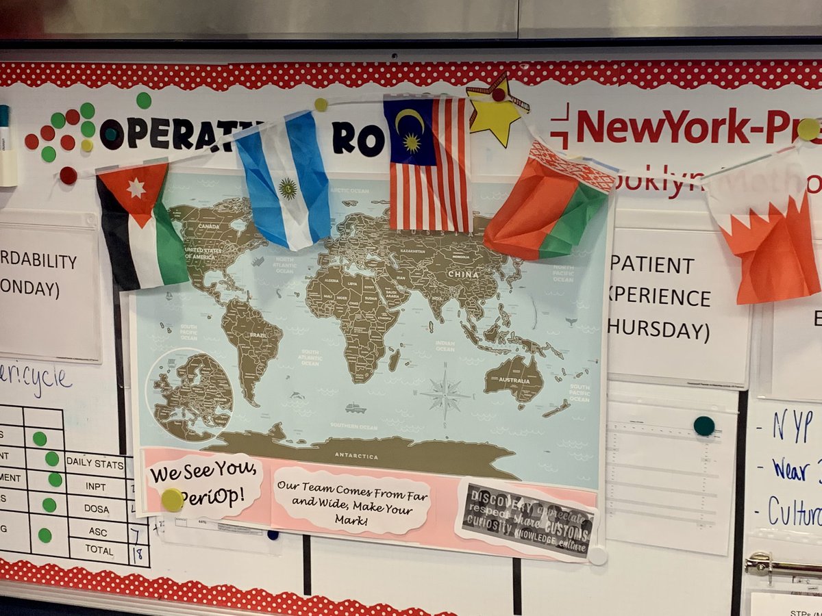 AnnalisseMahon's tweet image. Celebrating Cultural Diversity Week!! So much fun making our “mark” - we see you, PeriOp!! #scratchoffworldmap #revealyourcountry #teampotluck #valuediversity #workfamilyfun💜🌎 @Mary_Cassai @ErnestoPMir @nas9096 @NYPBrooklyn