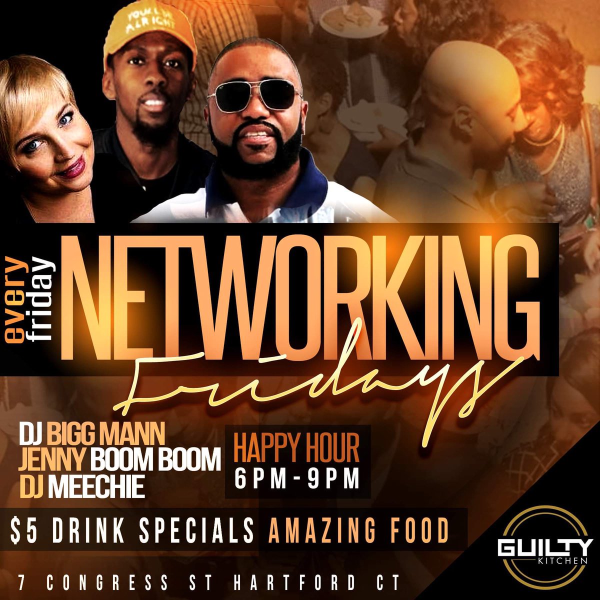 freedjmeechie's tweet photo. Rockin That #NetworkingHappyHour At
Guilty Kitchen &amp; Lounge - Hartford CT
Till 9pm 🍾 Hosted By @jennyboomboomtv 🚨🔥 Pop Out! https://t.co/VW42IthQKR