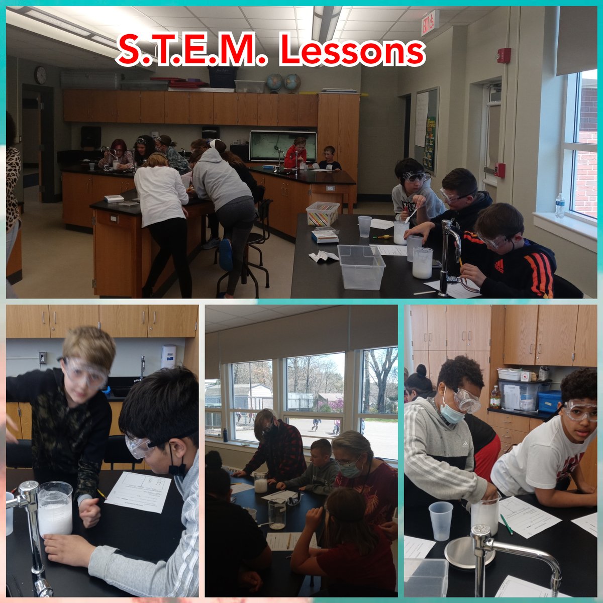 coachman6th's tweet photo. The Coachmanites experimented and analyzed chemical reactions during the S.T.E.M. lesson. #clsstripes #ellingtonshines @eps_stem https://t.co/rFeXQRxKxr