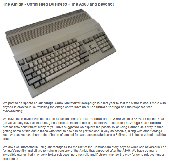 ZodmanPerth's tweet photo. Hey @BrianBagnall1; in case you don't get the Gracious Films newsletter (Bedroom to Billions - The Amiga Years); they're making a C64 film _and_ another Amiga film.  That's exciting!
I wish they had links I could send you...Here's some screenshots of the email instead. https://t.co/4Nr3Wmvfqg