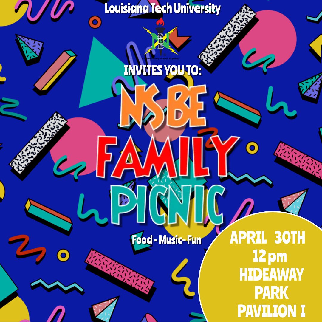 The last day of NSBE week is tomorrow 🥹 Join us at Hideaway Park at Pavilion I @ 12 pm for our “NSBE Family Picnic!” We hope to see you all there!