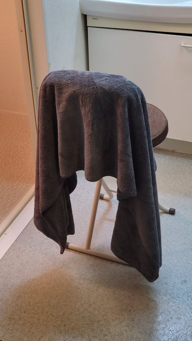 夕べ風呂に入ってバスルームへ戻ったら、一瞬だけ髪の長い女性が下を向いてうなだれる様に見えてドキッ!! 確かに誰もいないはずの部屋にもしも女性がいたら、どんなに女好きでもさすがに怖いww https://t