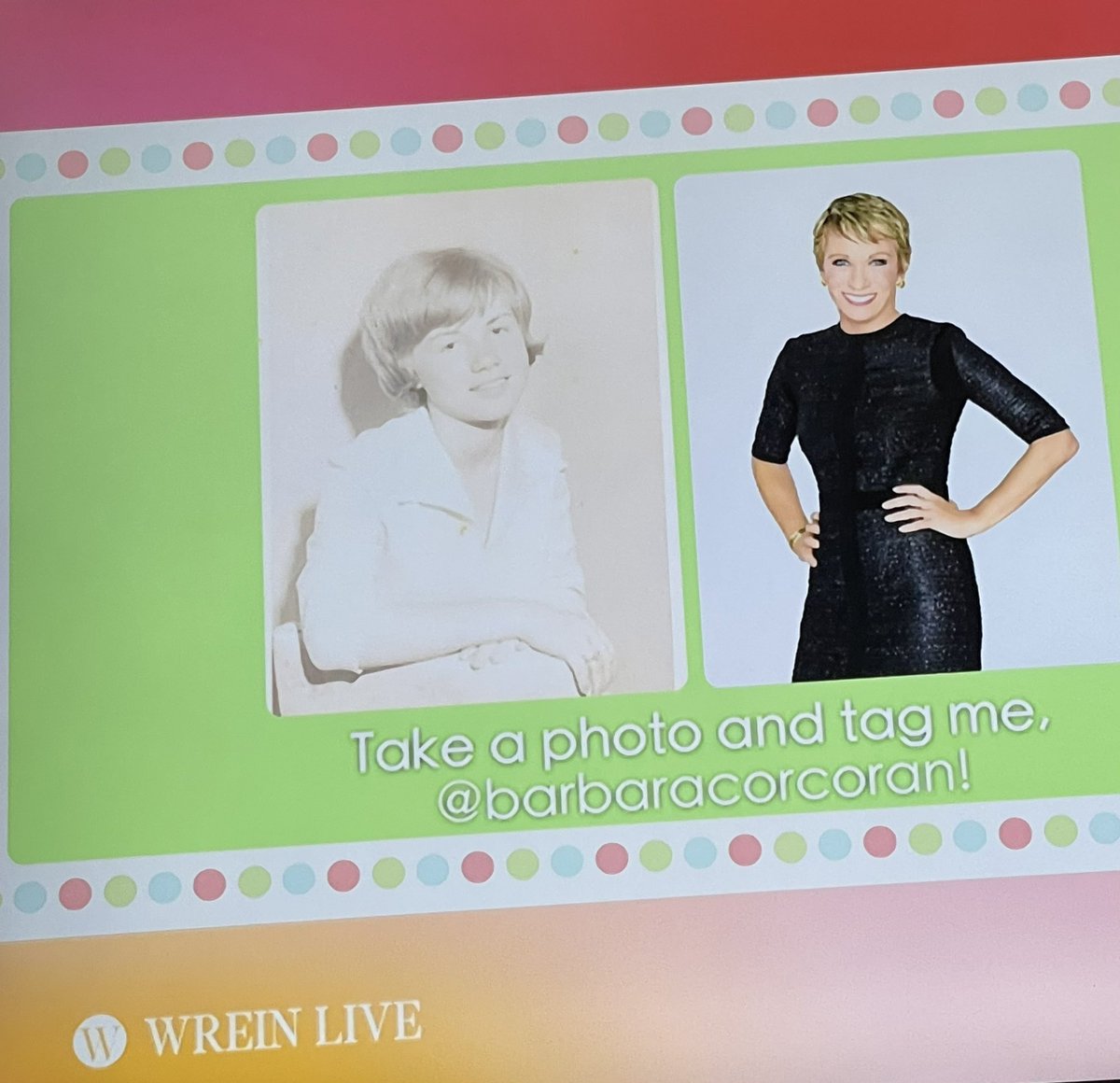 VickyAnnDeLeon's tweet photo. @BarbaraCorcoran #WREIN Totally loved everything you shared with us today. Feeling so inspired, thank you. Much love &amp; positive vibes sent your way! https://t.co/rurzRyS7KY