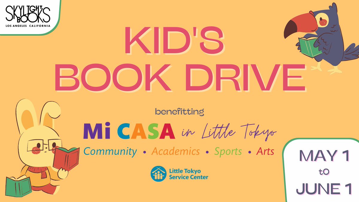 Skylight is excited to team up with @LTSC to fill the library shelves at their Mi CASA after school youth program! You can shop our wishlists at the link below to donate books at a 20% discount now through June 1st. 📚🥰 skylightbooks.com/mi-casa-book-d…