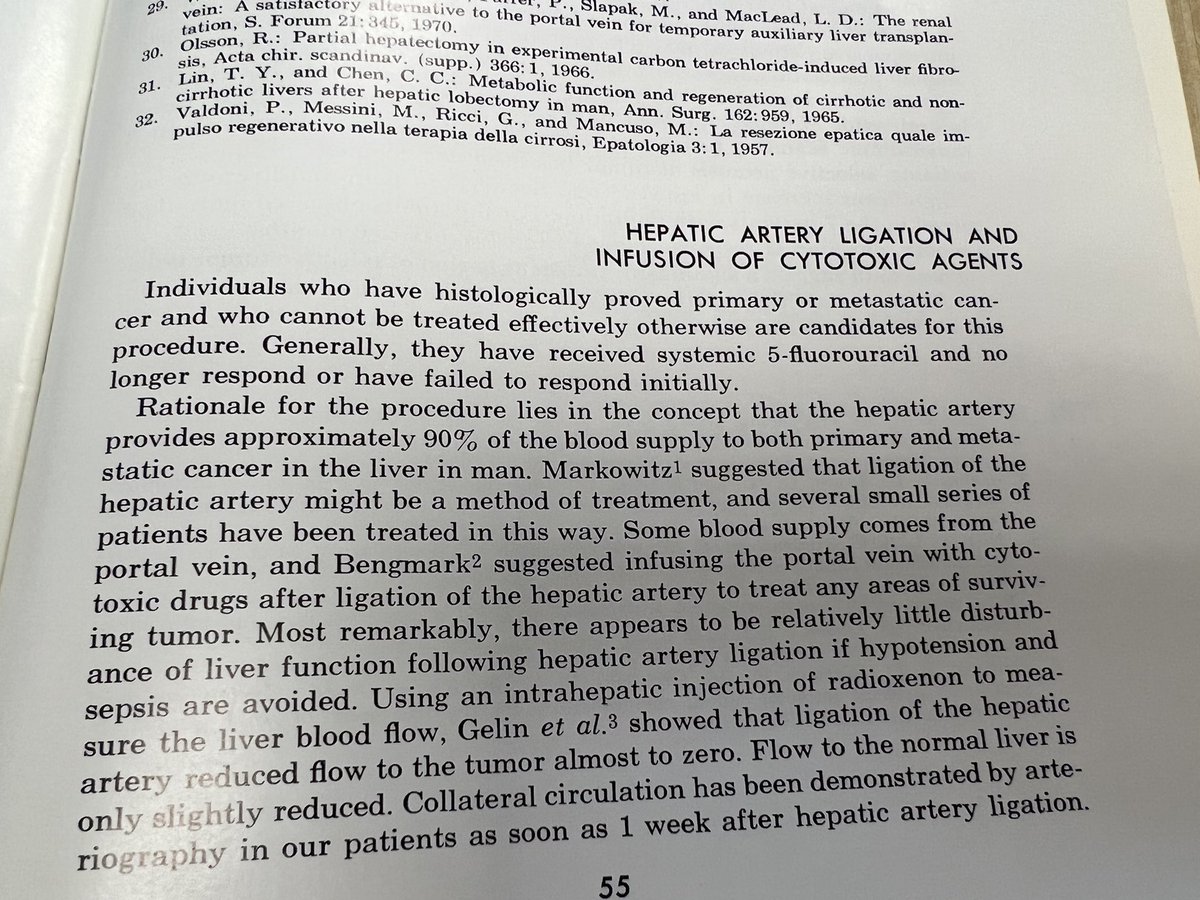 A gift when starting practice was this issue describing the experience of surgery in liver tumors by Dr. Fortner <a href="/MSKCancerCenter/">Memorial Sloan Kettering Cancer Center</a>. Amazed at the pioneering work done 50 years ago with angiograms, clamps, heterotopic transplants and first descriptions of #HAI. <a href="/SurgeryLegends/">Legends Of Surgery</a>
