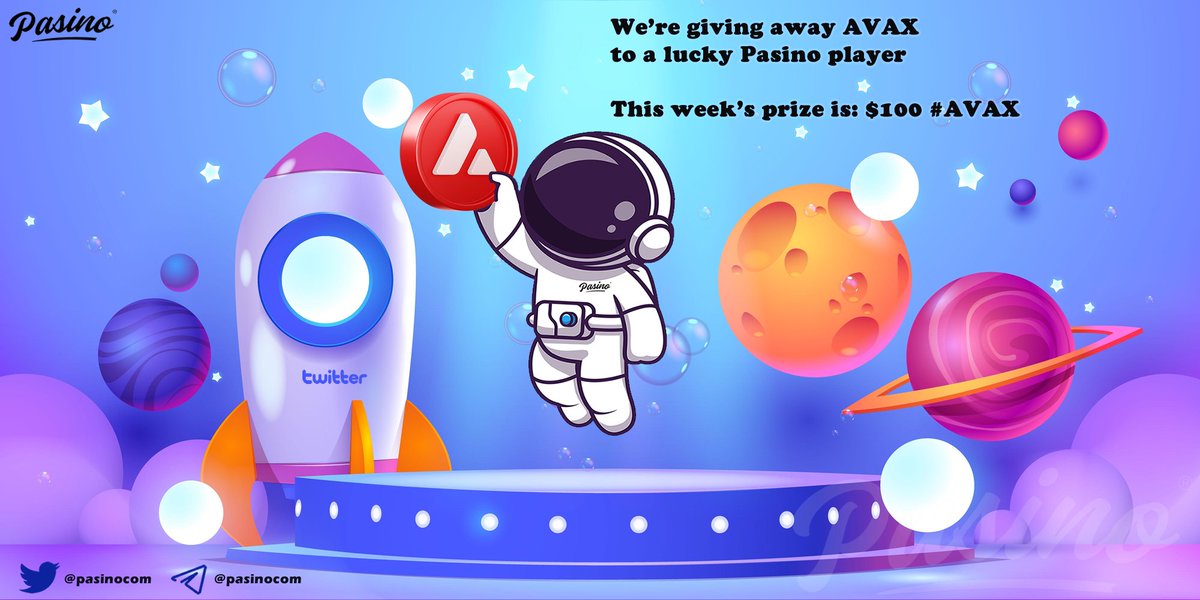 PasinoCom's tweet photo. We will be distributing #AVAX to our https://t.co/YXrRw5ppZV community all weekend 

🏆$100 to 1 lucky Winner

🔹RT+💙+Follow
🔹Tag 3 friends using #Giveaway #Pasino

🎁Get extra chance of:
Tip -> Leave your username
Codes -> Join https://t.co/dLNJsWESfN

⌛️Ends 5/1 @ 9PM EST https://t.co/etO3qm8Gta