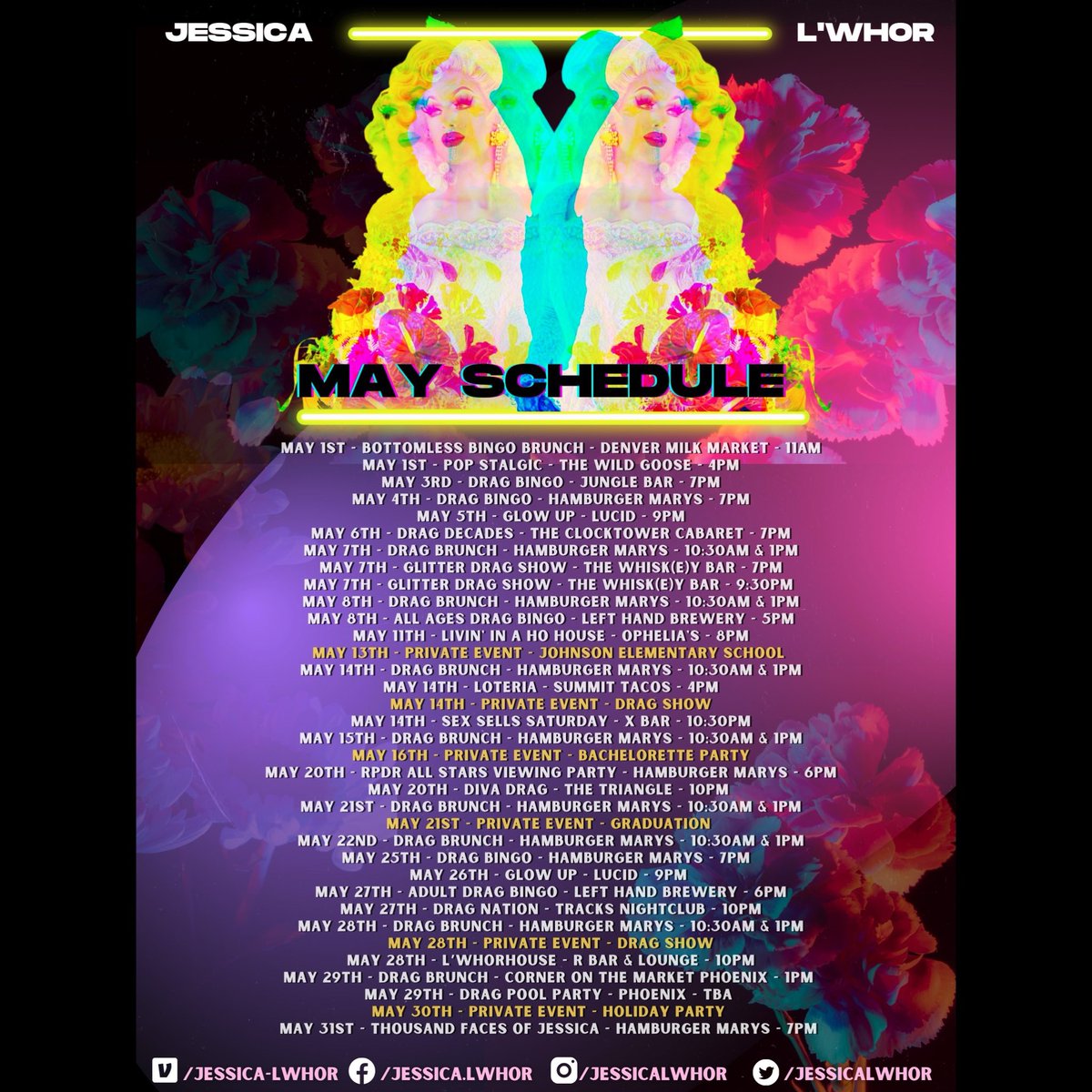 JessicaLWhor's tweet image. Let’s go May!!! 🥰

Birthday month activate! 

Graphic by @CODE_mktg