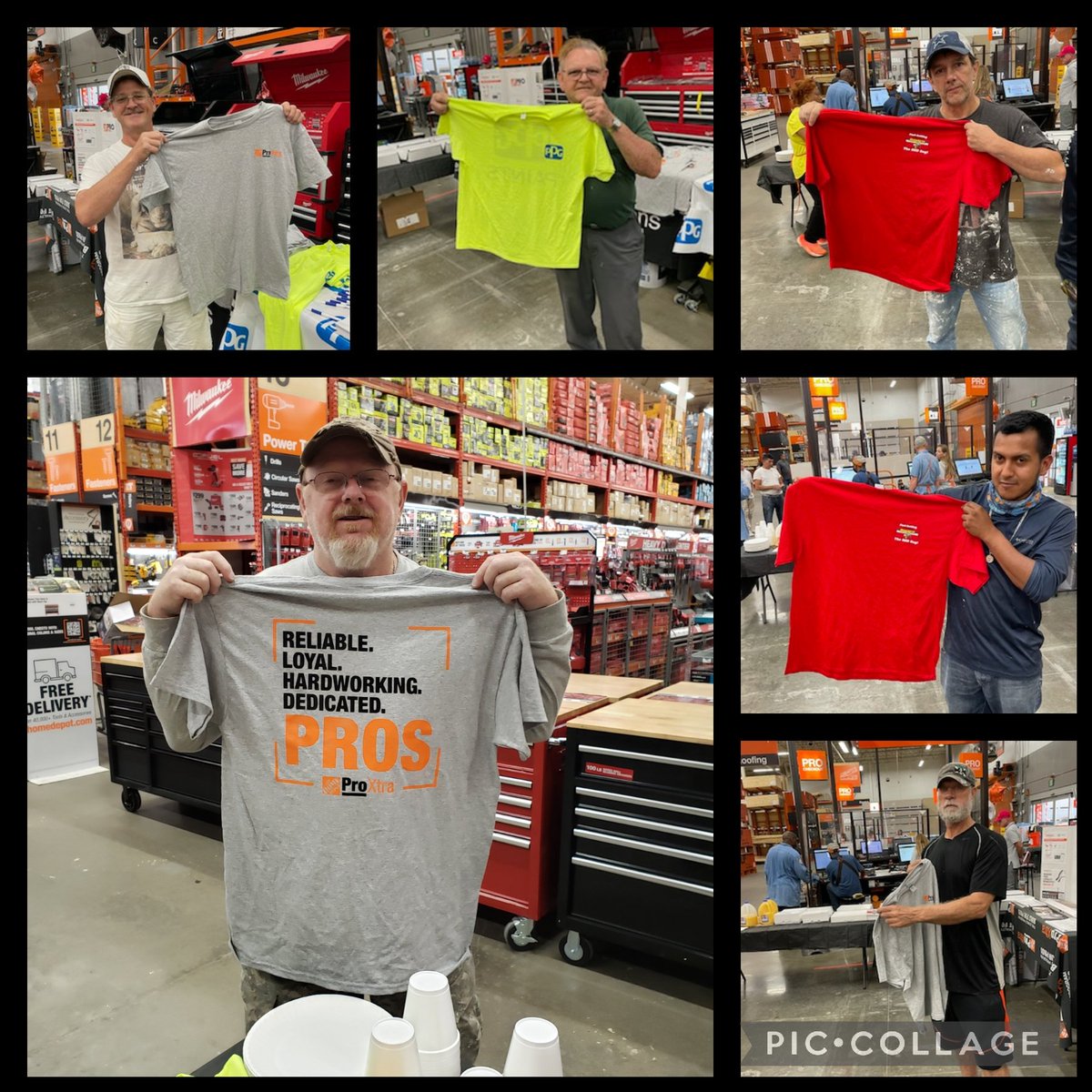 Our Pros excited for swag today from Quikrete, PPG Paint, Ryobi, Milwaukee &amp; Pro Xtra!
<a href="/CjZoo27/">Cynthia Lessard</a> <a href="/DebbieThibode14/">Mighty 0501</a> <a href="/ArelonT/">Arelon Trahan</a> <a href="/sutton3409/">Justin sutton</a> <a href="/idrissi_mary/">mary el idrissi</a> <a href="/JarrodFarmer4/">Jarrod Farmer</a>