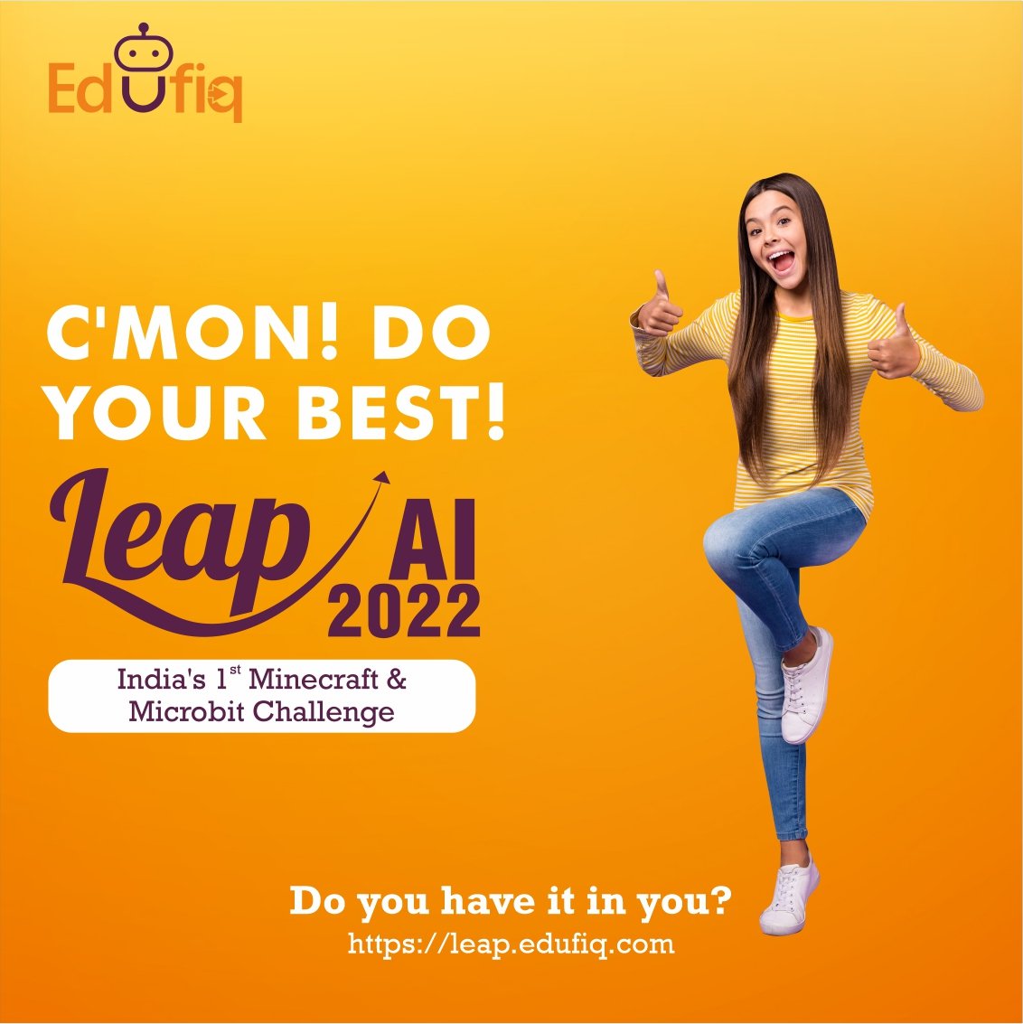 LearnwithEdufiq's tweet photo. You can put your skills to test and compete in Leap AI 2022: India’s 1st #Minecraft and #Microbit Challenge. Make the most of this once-in-a-lifetime opportunity and bring honor to your school and family. 

Participate now: https://t.co/Z2TQOmtxZ4

#ContestAlert #Leap2022 #Edufiq https://t.co/tbX9IxduZX
