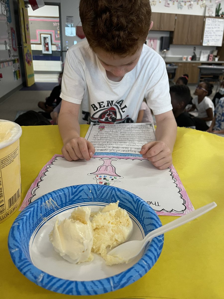 Expository writing is more fun when you get to build an ice cream sundae while doing it! <a href="/PISDBryantElem/">Bryant Elementary School</a> #2ndgrade
