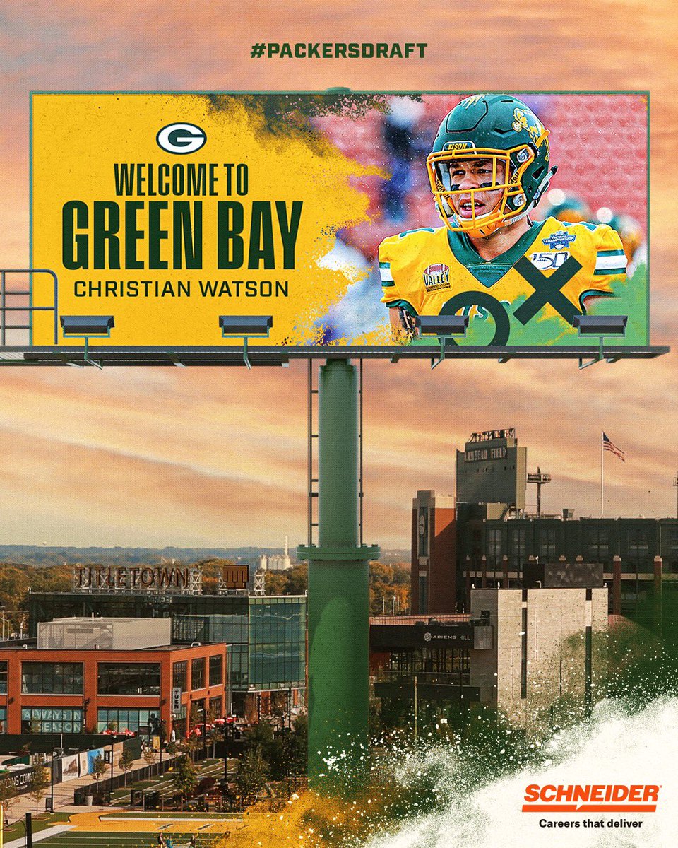 RETWEET to welcome WR <a href="/ChristianW2017/">Christian Watson</a> to Green Bay! 🙌

#PackersDraft | @SchneiderCareer