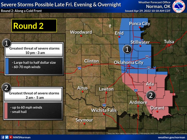 Well the cap held! Storms fired down near Lawton and struggled as they moved NE and fell apart. 

We will be monitoring for round 2 late tonight between 10pm and 3am. #okwx #pcoem