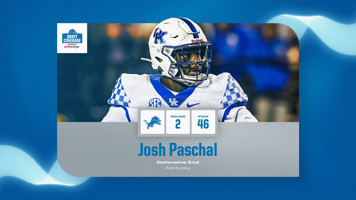 Lions's tweet photo. .@JPaschalx is headed to the 3⃣1⃣3⃣

#LionsDraft | @powerhomesolar https://t.co/6S6h9FSwmz