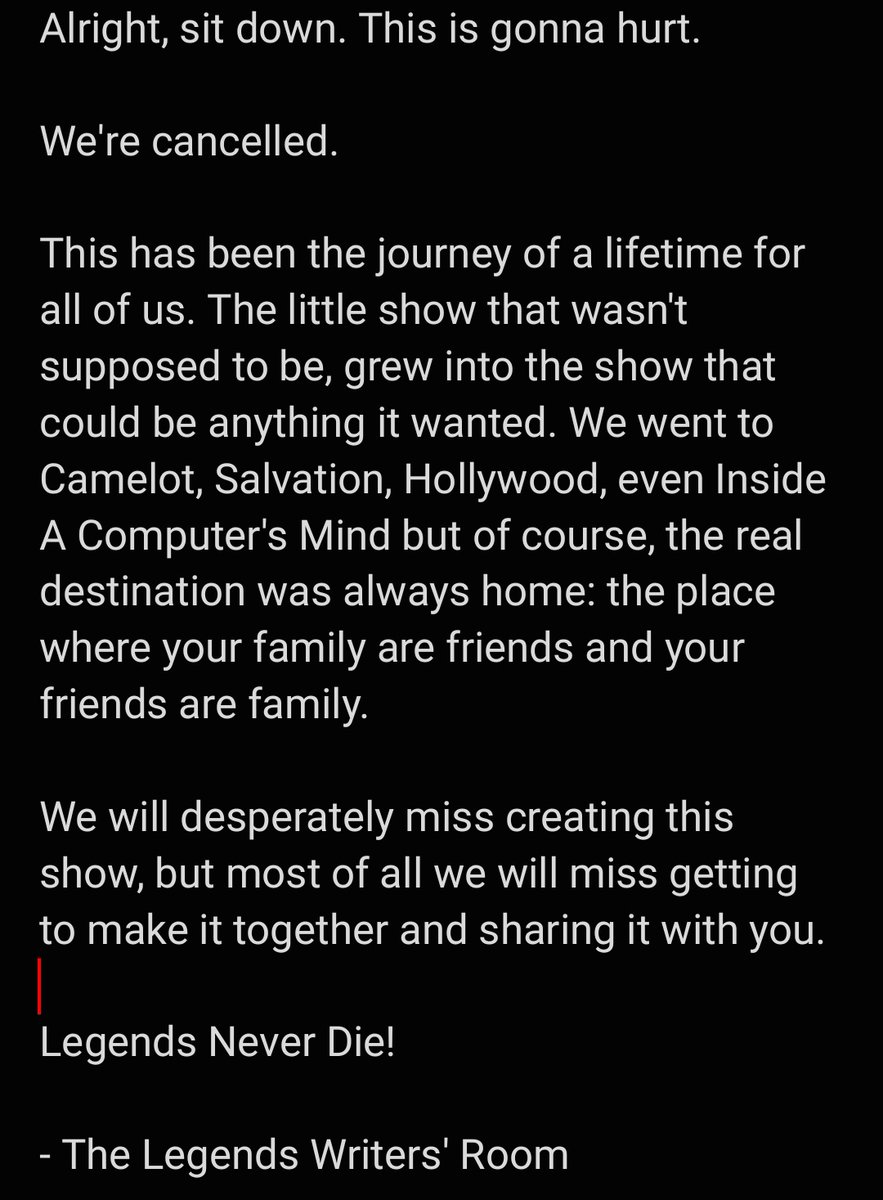 LoTWritersRoom's tweet image. Thank you for being the greatest fans and sticking with us for seven seasons ❤🧡💛💚💙💜🤎

Once a Legend, always a Legend.