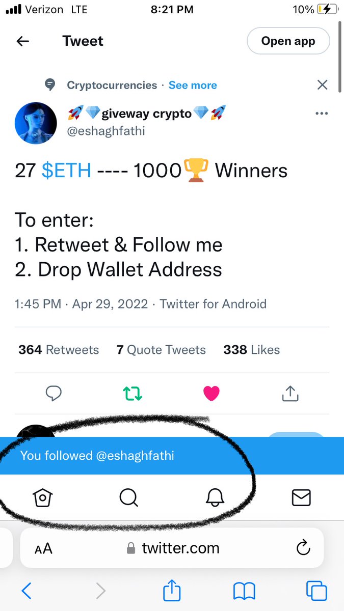 ScytheObsidian's tweet photo. @eshaghfathi 0xA7d362809E0f4423f51e1664606c806B86b20382 https://t.co/Srf9NqkPgo