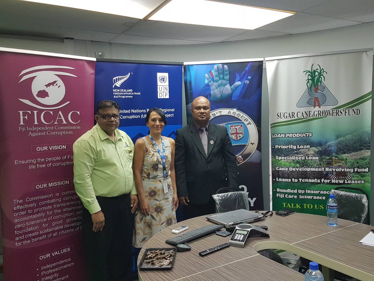 👏 Congratulations to Sugar Cane Growers Fund for joining the 'I don't accept bribes campaign' today! 

No doubt that the objectives for building sustainable values for the stakeholders can only be achieved by strong commitment to #integrity &amp; #anticorruption 

#UNPRAC #SDG16  🇫🇯