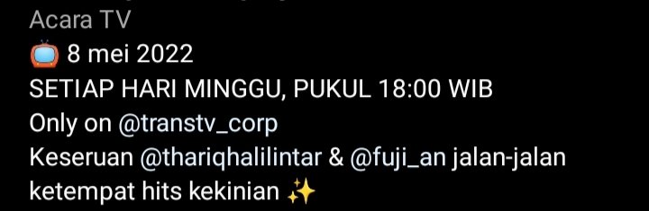 nurlsafirah_'s tweet photo. Ini Aib apa? Ada Acara TV baru di @TRANSTV_CORP mau Kasih ingat saja untuk Si Tukang Hujat & Tukang Senggol Jangan Lupa Saksikan The Story of Thariq Fuji TransTV(Setiap Hari Minggu Pukul 18.00) Mulai tayang 8 Mei 2022 @bitmberrr @thofuprotect #TimUtiUntillDrop #Timfujiuntildrop https://t.co/nfec9cGYAd