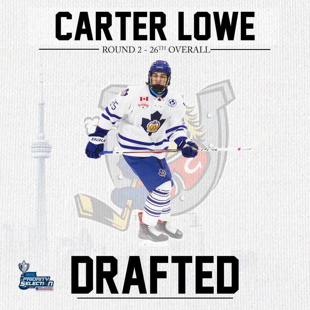 Congratulations Carter Lowe on being <a href="/OHLBarrieColts/">Barrie Colts</a> bound!