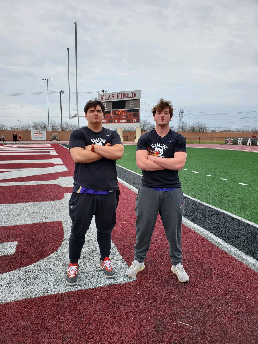 #hawkstrong at the Hamline Elite Meet. Colton Rada and Ryan Mercer