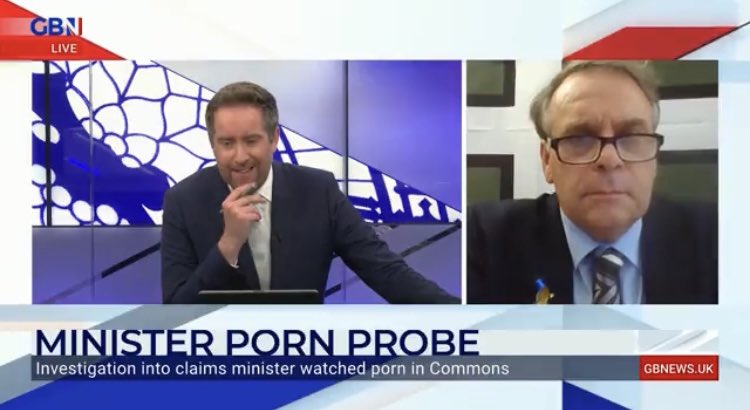 Fun & games in the Toryverse as the guy we now know watched porn in the Commons discusses the ‘over the line’ behaviour of the then still mystery guy who watched porn in the Commons. Don’t think the GBN headline under his face was an accident.. #NeilofthisSleazyParish