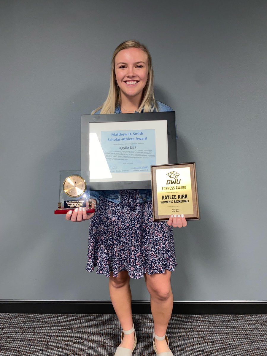 We love your jersey look better but you clean up nice <a href="/kayleekirk_2/">Kaylee Kirk</a> 😘 

Congrats to our very own, Kaylee, as she is the recipient of the Matthew D. Smith Scholar Athlete Award and the Fosness Award. Very deserving - congrats #2!