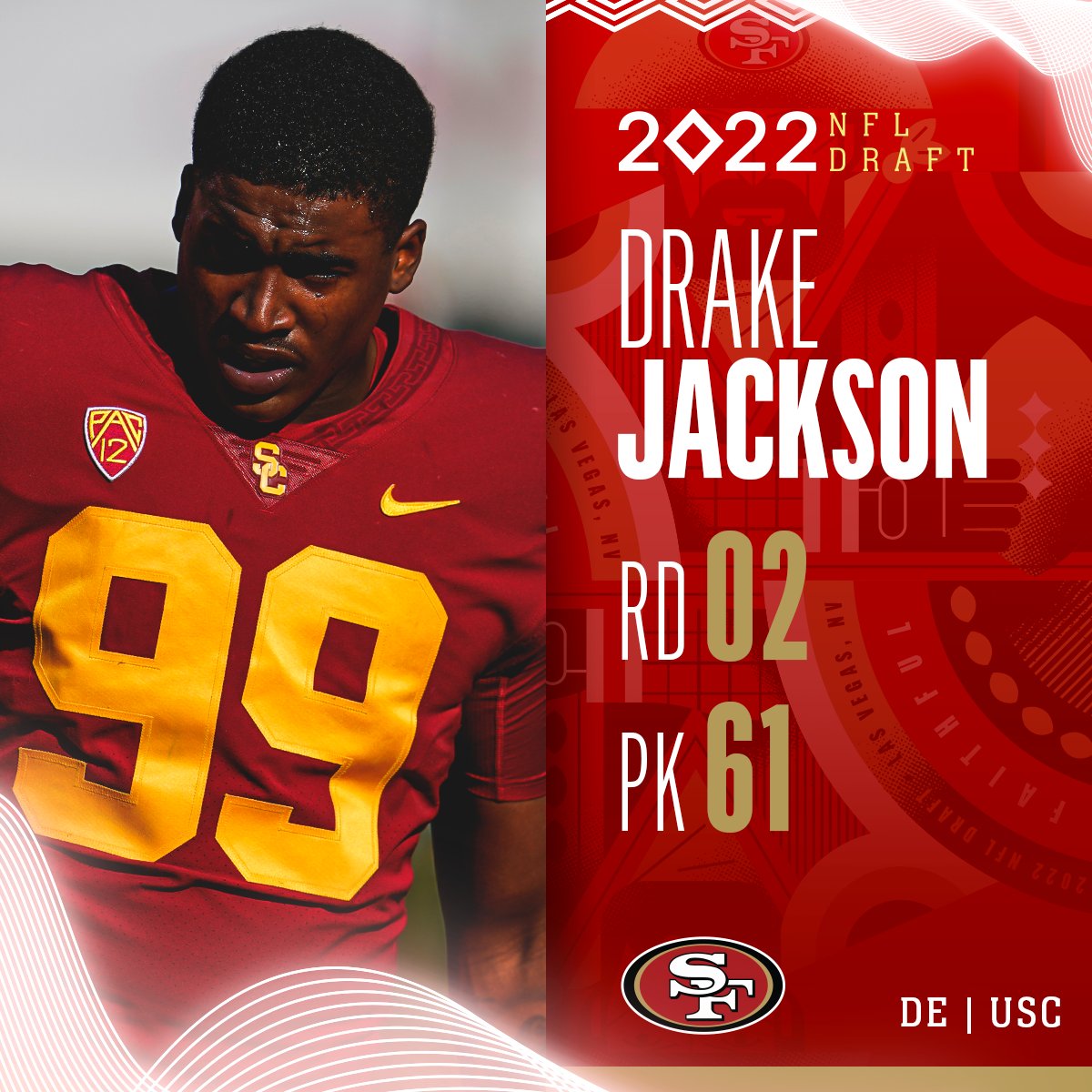 49ers draft picks 2022: San Francisco selects USC Edge Drake