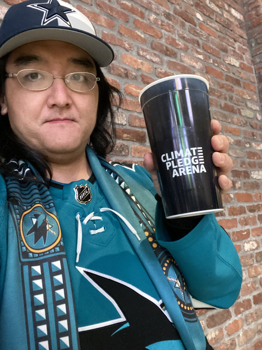 DodgerKnight's tweet photo. Cheers to my 5th ever #SJSharks road game, and to refillable sodas at @ClimateArena. #SeaKraken #SJS24 https://t.co/zZTg9kRtaP