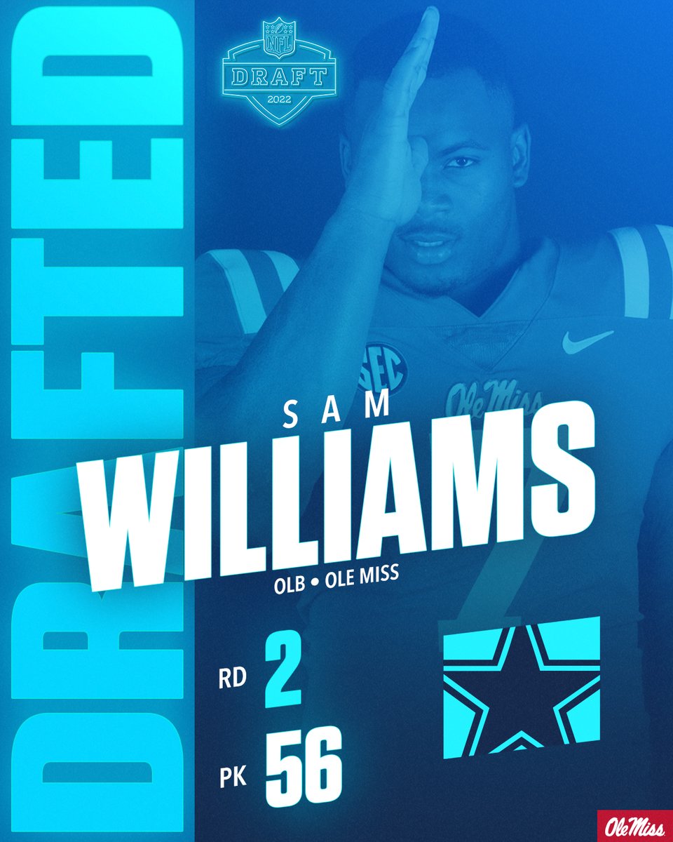 BIG SAM to TEXAS 🤠

<a href="/DegarrickSamuel/">SAM WILLIAMS SR</a> ➡️ <a href="/dallascowboys/">Dallas Cowboys</a> 
#NFLDraft | <a href="/NFL/">NFL</a>