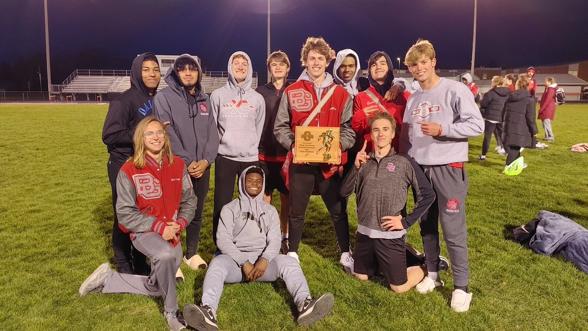 BGHSTrack's tweet photo. Tonight at Otsego's Tim Downey Memorial Invite, both the Girls and Boys teams were meet champions! https://t.co/t0TUp6Fdt3